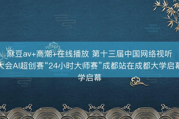 麻豆av+高潮+在线播放 第十三届中国网络视听大会AI超创赛“24小时大师赛”成都站在成都大学启幕