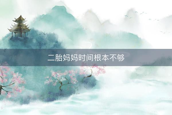 二胎妈妈时间根本不够