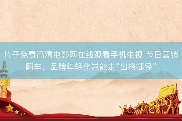 片子免费高清电影网在线观看手机电视 节日营销翻车，品牌年轻化岂能走“出格捷径”