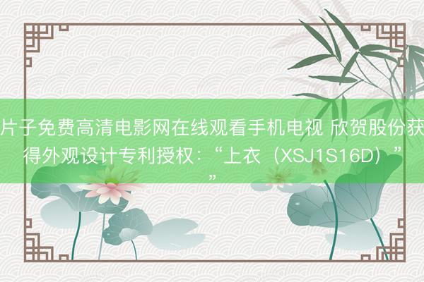 片子免费高清电影网在线观看手机电视 欣贺股份获得外观设计专利授权：“上衣（XSJ1S16D）”