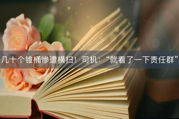 几十个锥桶惨遭横扫！司机：“就看了一下责任群”