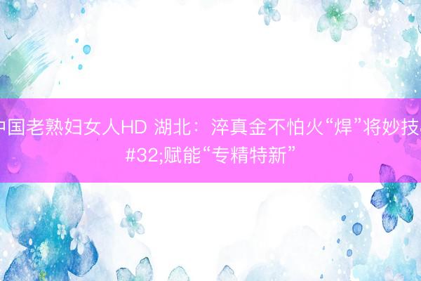 中国老熟妇女人HD 湖北：淬真金不怕火“焊”将妙技 赋能“专精特新”