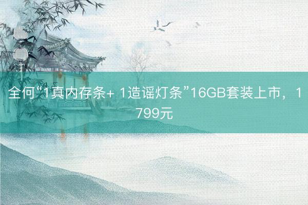 全何“1真内存条+ 1造谣灯条”16GB套装上市，1799元